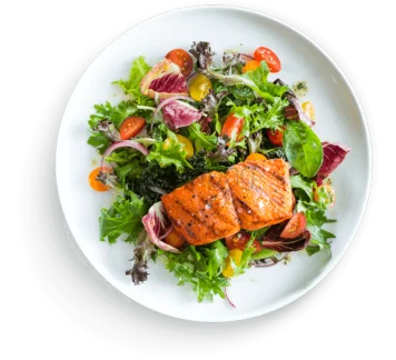 Salmon salad plate